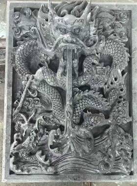 汉白玉石雕浮雕壁画屏风花开富贵荷花鱼地雕围墙人物松鹤照壁影壁