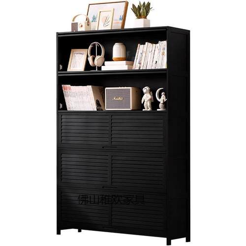 书架书柜置物多架带柜门储柜一体格子物463BYMZW柜展示柜落地层客 - 图3