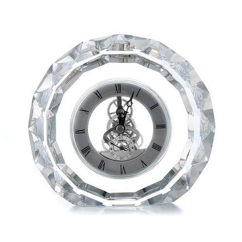 K9水晶钟表座钟客厅现代简约欧式创意时尚办公室装饰摆件 - 图3