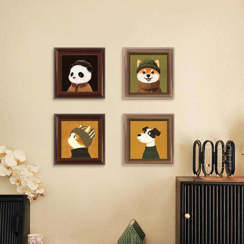 中古风墙面遮丑装饰盖补洞墙贴柜门防水熊猫贴画 画墙壁改造瓷砖,淘宝优惠券,粉丝福利购,淘宝优惠卷