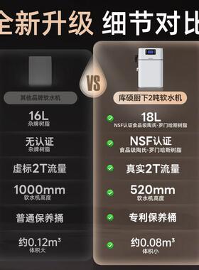 GOOTHO库硕双罐软水机2吨家用中央全屋美容软水全屋净水系统除垢