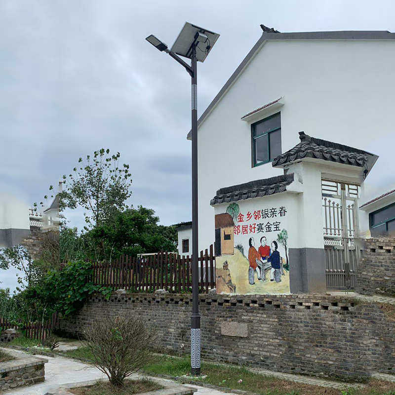 新农村户外中式复古太阳能路灯6米LED路灯民族特色方形回纹杆路灯,淘宝优惠券,粉丝福利购,淘宝优惠卷