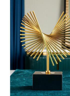 客厅轻奢金属装饰摆件高级感创意家居家用装饰品纪念品工艺品