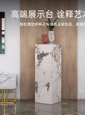 展YLU001大理石石柱雕塑摆台客厅关酒店厅摆件工艺玄品装板饰岩底