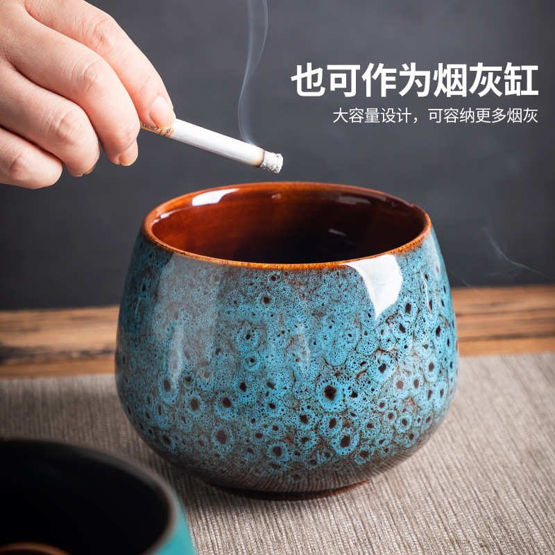 Ceramic tea wash Kung Fu tea set accessories cup wash pen wash Japanese household large tea dregs jar modern simple Shui Meng
