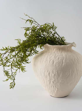 复古新中式侘寂风手工陶瓷罐子大花瓶摆件售楼部展厅酒店花器装饰