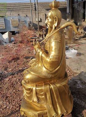 铜三清道人太上老君雕像供应各种铜佛像人物摆件真武大帝老君佛像