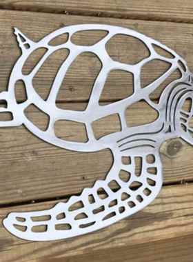 独立站电商爆款金属墙艺术海龟金属工艺品室内客厅装饰品