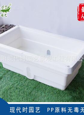 供应桥梁护栏绿化高架桥塑料花盆市政园林绿化长条形双层种植箱
