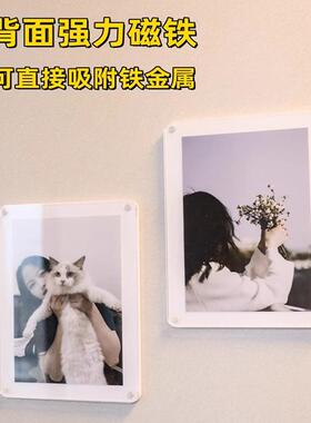 压克力板展示框a4相框摆台框架透明照片相片展示架证书夹板支架子