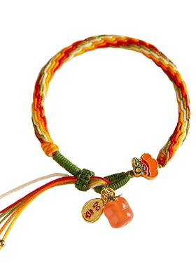 轮回鱼尾国风编织红绳手链手链