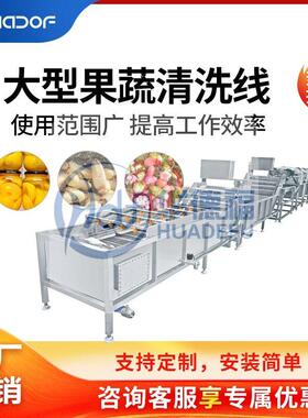 压喷淋式水果清洗线304不锈钢果蔬气泡清洗机水果翻浪清洗设备