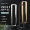 Frameless glass door handle, no fingerprints, rose black titanium shower room, anti-collision stainless steel square tube door handle