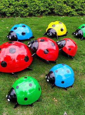 瓢虫摆件花园庭院装饰品草地树木装饰工艺品景观小品雕塑昆虫模型