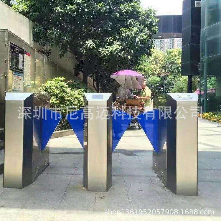 Supply of one-way induction stainless steel wing gate machine, enterprise entry and exit face recognition attendance wing gate, community wing gate
