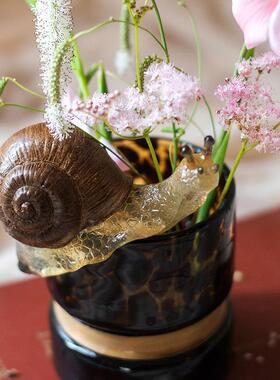 掬涵彷真大蜗牛花盆花瓶鱼缸装饰挂件摆件礼品礼物励志花园阳台