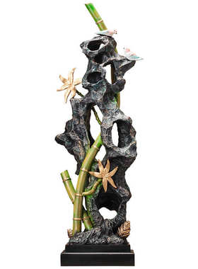 时来运转玄关装饰摆件造景电视柜送礼高大中式开业屏风新乔迁节节