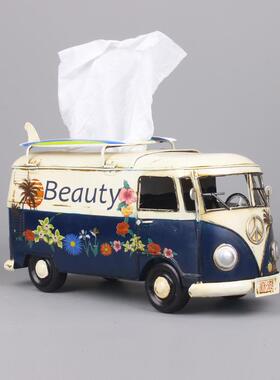 车模巴士纸抽盒 家居软装生日礼品摆件简约咖啡厅酒吧装饰工艺品