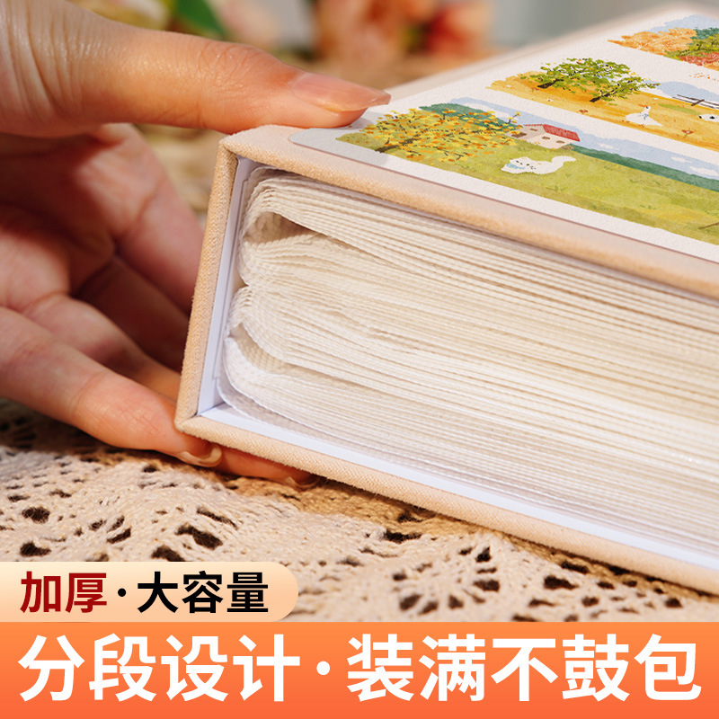 小相册本家庭大容量插页式纪念册宝宝成长记录本3寸4寸照片收纳本 - 图2