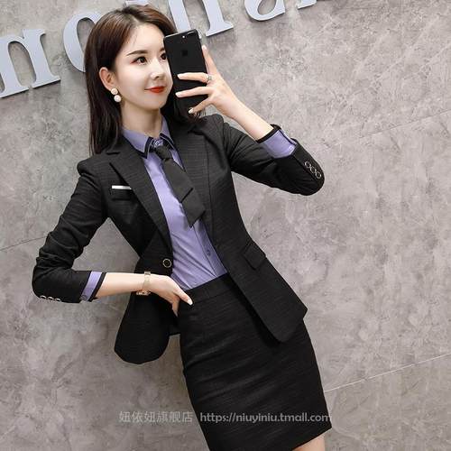 时尚职业装女套装秋冬新款正装女气质西装工作服女神范OL工装西服 - 图3