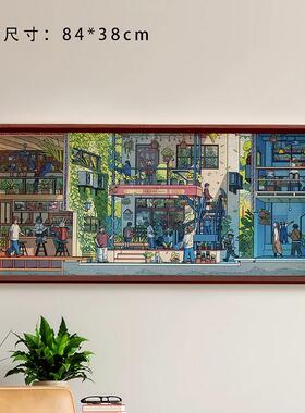 拼图相框84x38大木拼图84型专用840x380装裱画 画框1000片大尺寸