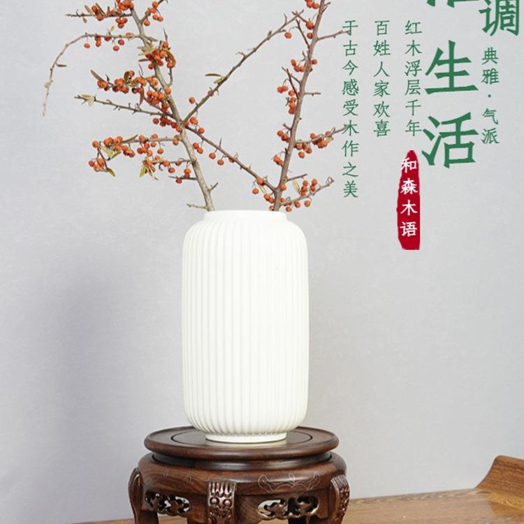 黑檀实F97JHTH7托木花盆底座花瓶盆栽圆形坛垫大高鱼缸摆酒件木质