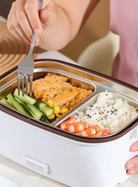 出口款车载家用二合一电饭盒不锈钢内胆注水蒸汽加热可以煮饭