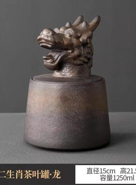 茶室软装博古架茶柜装饰茶壶茶罐高级感中式禅意复古怀旧茶具摆件