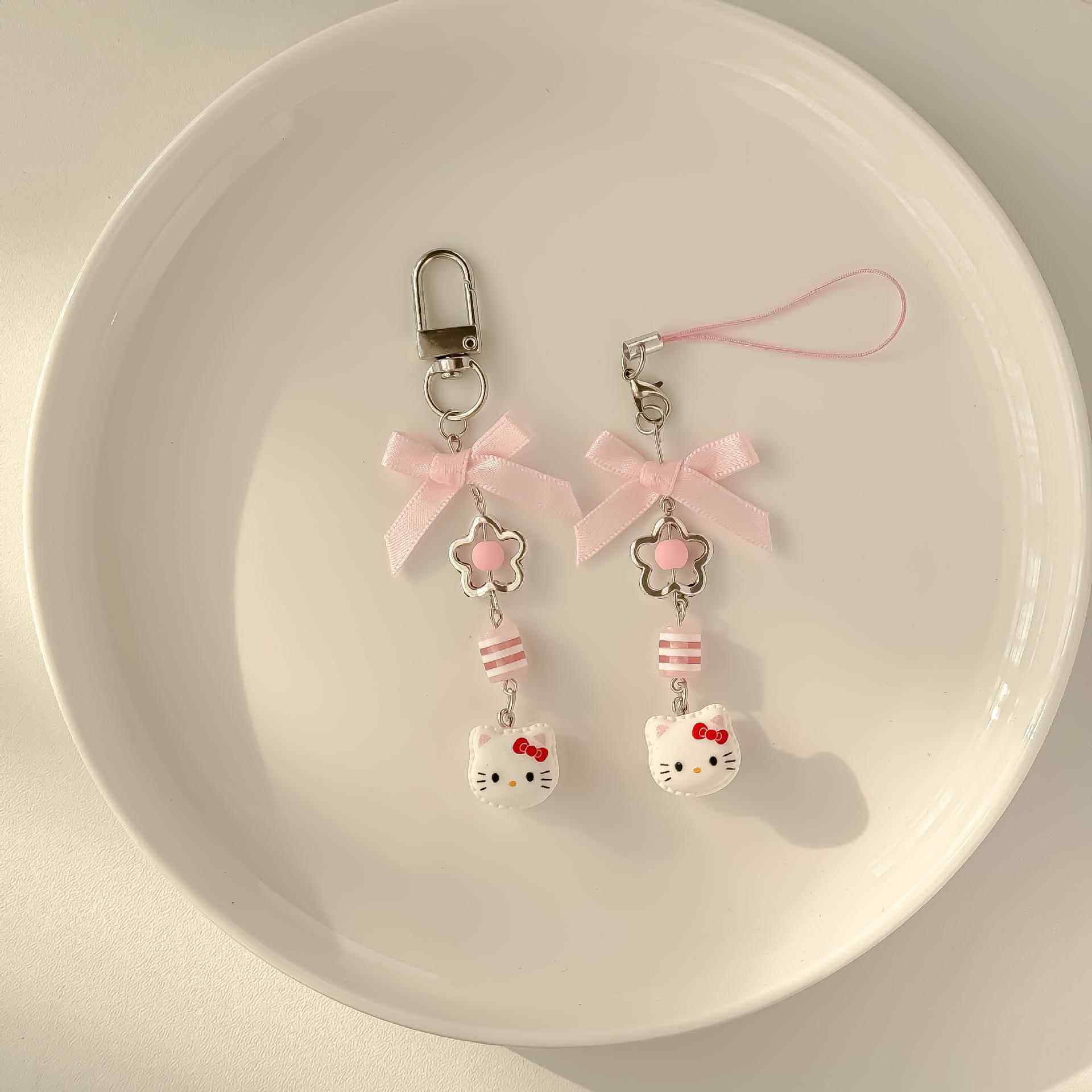 绝美手机链超好看独特手机链氛围感手机链可爱凯蒂猫少女心手机链甜心蝴蝶结女生包包挂饰串珠ccd钥匙挂件,淘宝优惠券,粉丝福利购,淘宝优惠卷