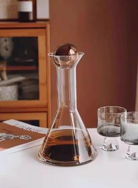 高档轻奢样板间酒柜组合摆件售楼吧台创意酒具酒杯醒酒器玻璃装饰