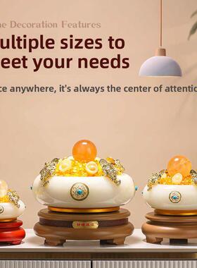 招商引宝，彩色玻璃聚宝盆饰品，工艺品，迁居，巧巧礼品，办公定