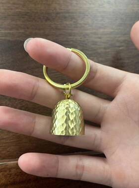 黄铜锤纹铃铛黄铜小铃铛挂件露营书包挂件铃铛创意手工工艺品铃铛