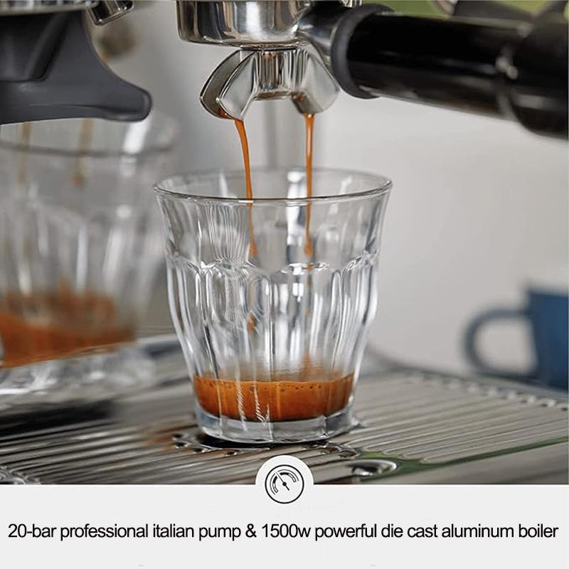 意式浓缩咖啡机磨豆一体家用半自动咖啡机带研磨泵压蒸汽式58mm - 图2