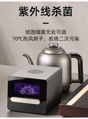 纯钛岩板乌金石茶盘茶台嵌入式烧水壶暗装双孔全自动上水遥控泡茶