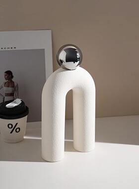 北汉美中世纪风格几何拱形球饰客厅入口电视柜桌面简约艺术陶瓷装