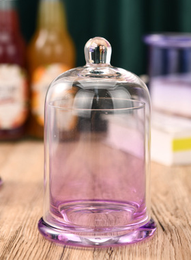 玻璃罩水晶石香薰蜡烛装饰摆件