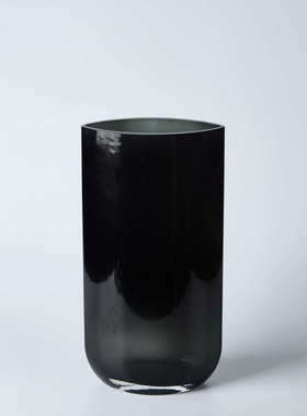 摆件琉璃花样板房扁器套装干花花艺花瓶饰品高端售楼处刀锋水晶