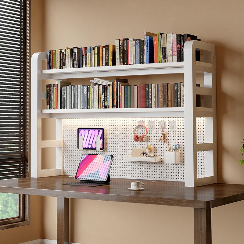 Desktop storage rack hole board bookshelf student desk multi-layer storage rack computer desk vertical layered organizing rack