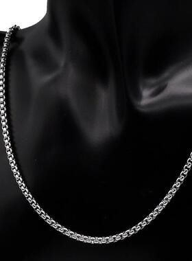 316不锈钢龙骨链条方珍珠链diy手工欧美饰品配件钛钢链