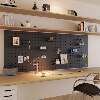 Pure solid wood mid-century style desk hole board custom-made storage rack desktop wall shape wall display shelf no punching