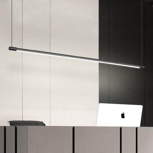 北欧极简led饭厅吊灯现代简约创意中岛吧台餐桌办公室长条形灯具 - 图2