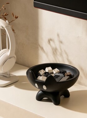 创意猫咪碗摆件入户玄关钥匙首饰收纳家居客厅装饰品乔迁新居礼物