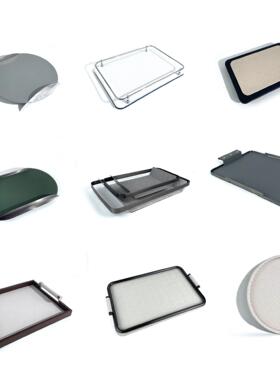 现代简0约轻奢置物盘家居玄关轻奢软盘件摆托托盘样板房售楼处装