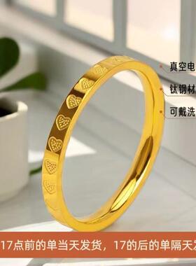 小众冷门戒指女学生党钛钢女小众高级轻奢爱心指环不掉色网红设计