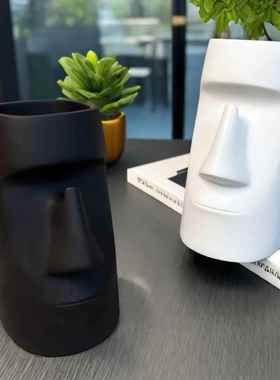 新款 创意多功能笔筒镜架办公桌面笔桶学生收纳树脂品摆件装饰摆