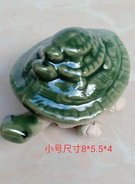 陶瓷会动小乌龟儿童家居摆件 古董风送礼佳品