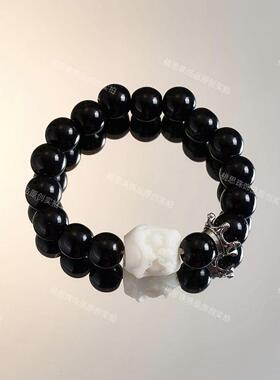 国潮瑞兽祥福手链中式圆满如意招财醒狮貔貅朋友手串本命年礼物