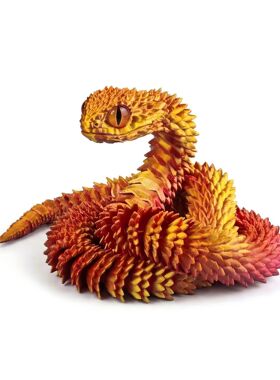 打印蝰蛇全身关节可动3D模型摆件
