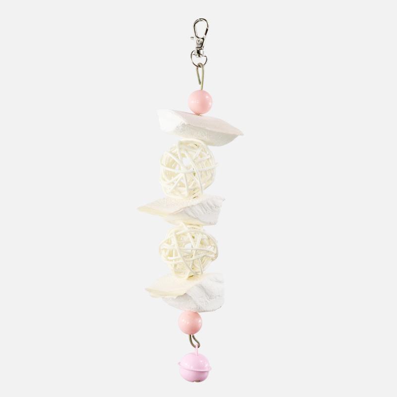 墨鱼骨玄凤虎皮牡丹鹦鹉补钙磨牙用品用具鸟食仓松鼠吊串啃咬玩具 - 图1