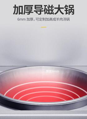 电磁大锅灶电热大锅电磁矮汤炉电磁煲汤炉食堂大功率单眼低汤灶